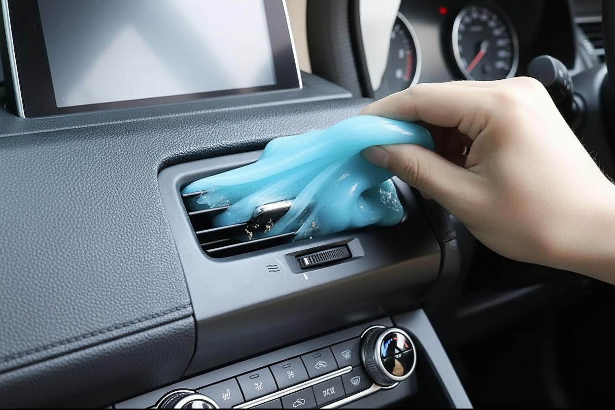 Limpiando botones del coche