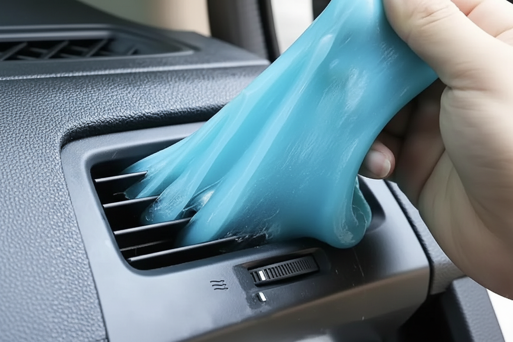 Limpiando rejillas del coche