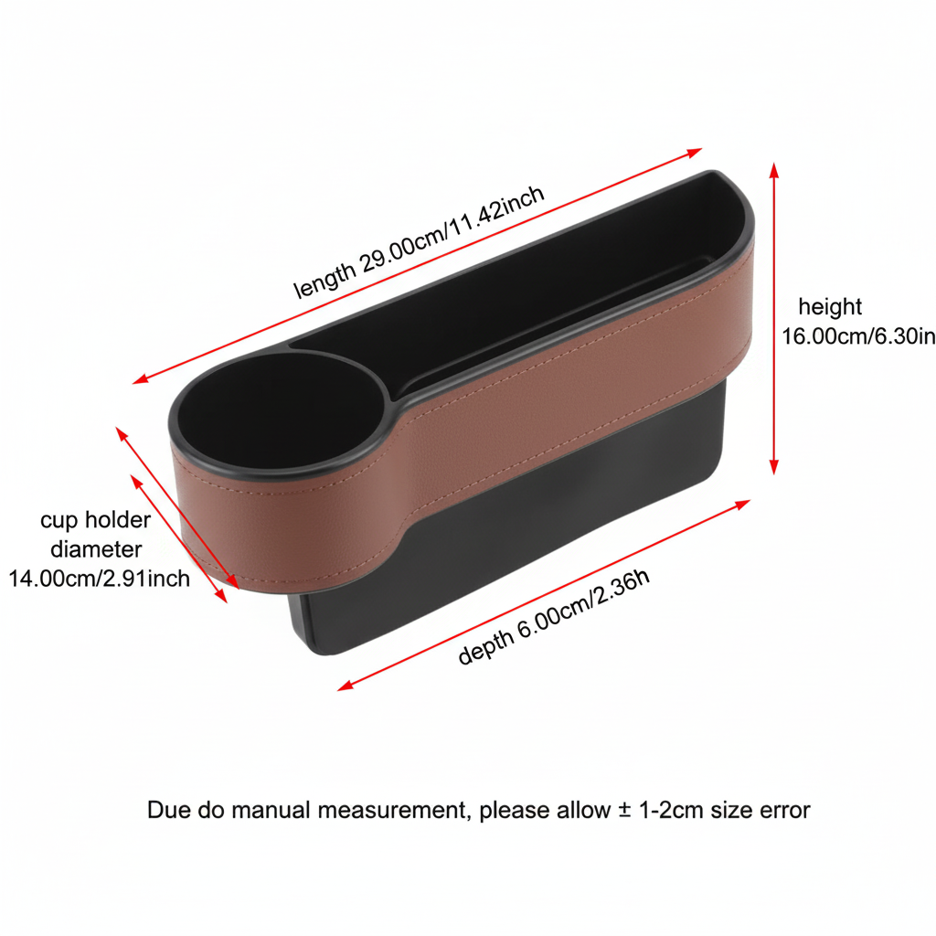 Medidas reales del organizador