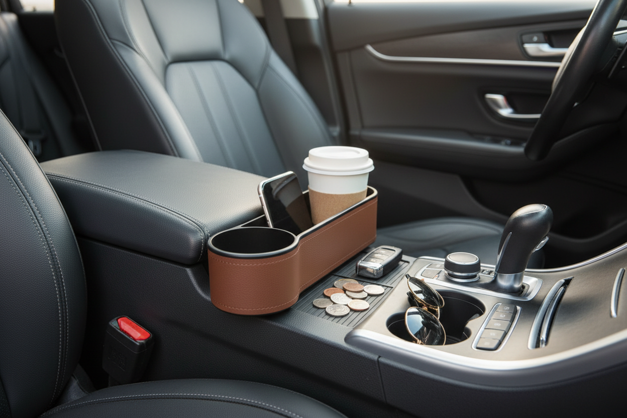 Organizador instalado en coche