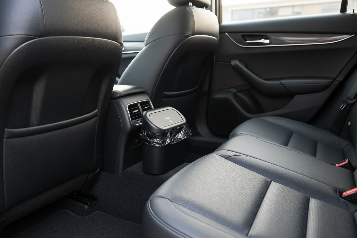 Papelera en asiento trasero